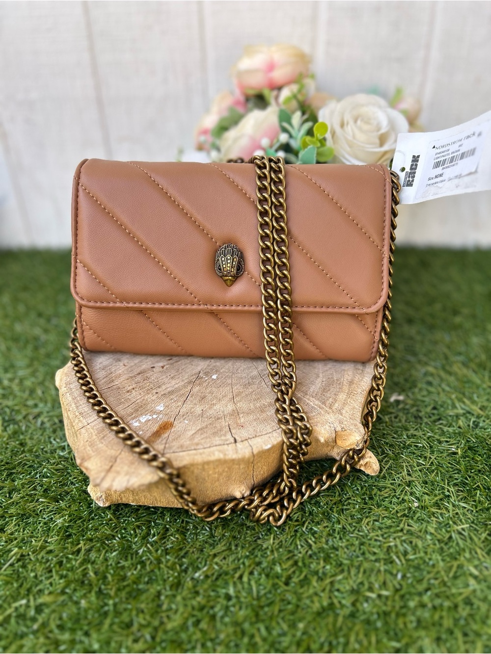 Kurt Geiger London
Soho Drench Leather Wallet on a Chain Light Pastel Brown